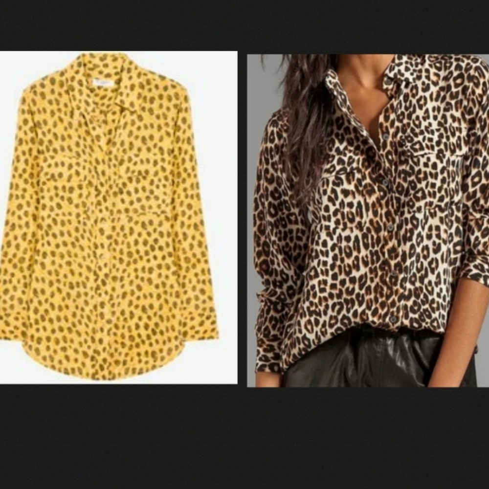EQUIPMENT | $250 Femme Silk Cheetah Print Blouse